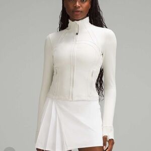 RARE Lululemon Cropped Define Jacket Ribbed Nulu Bone Foil Size 10